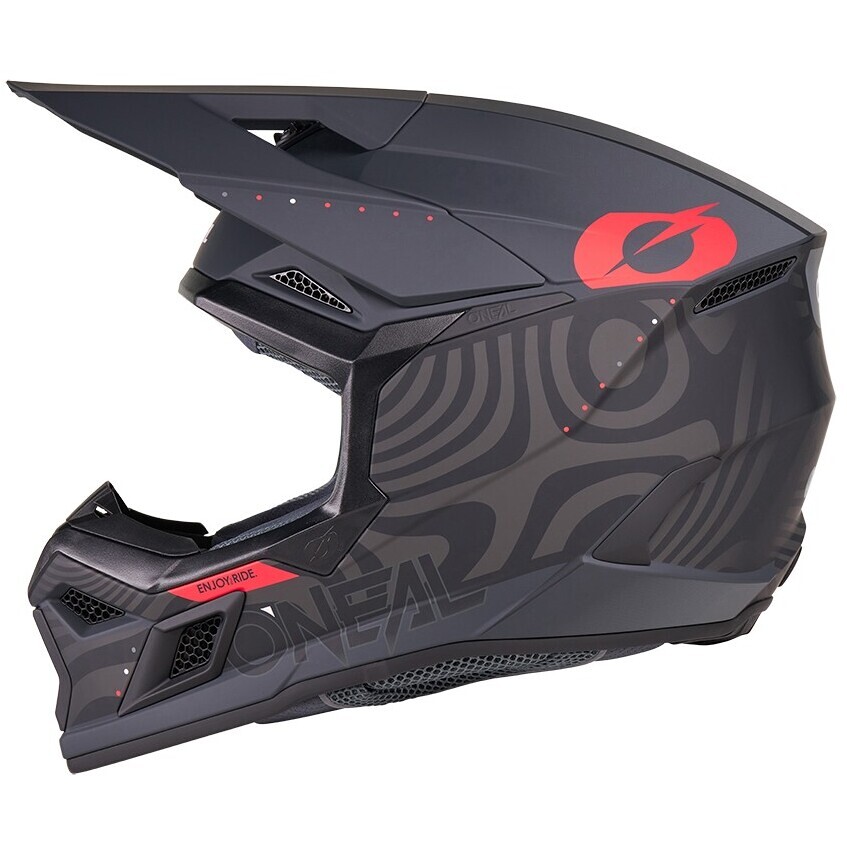 Oneal 3SRS NOVA V.27 Schwarzer Motorrad-Cross-Enduro-Helm