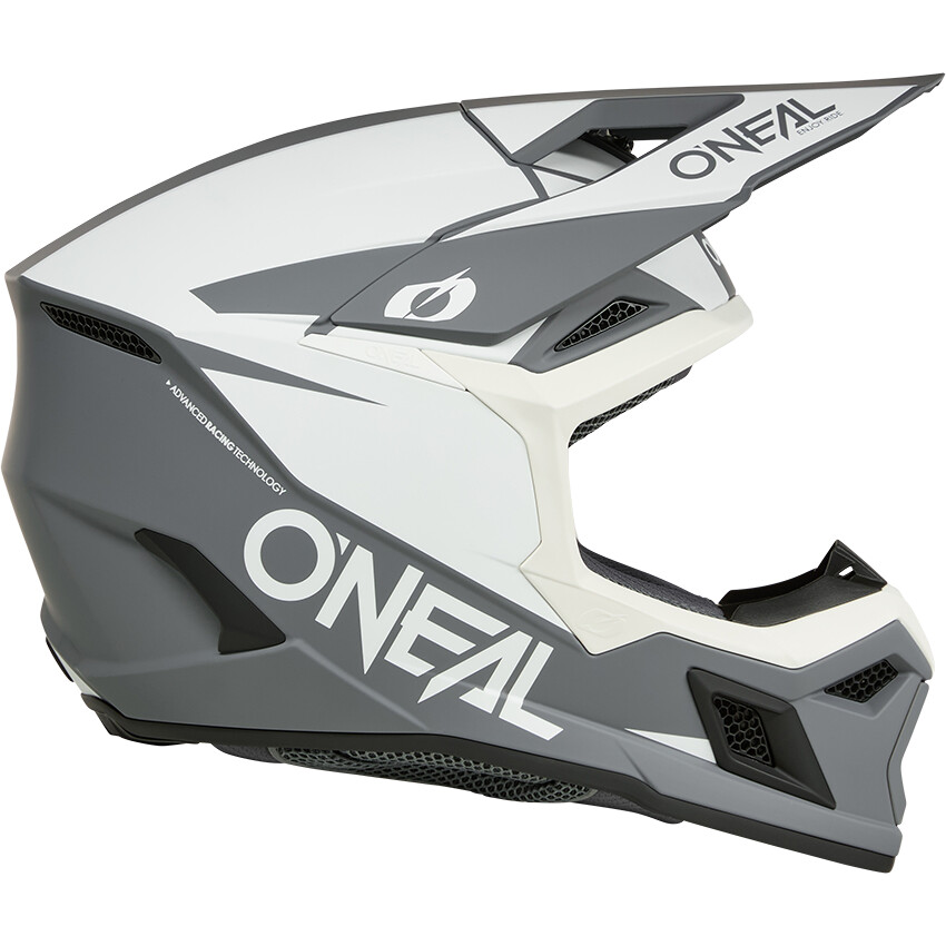 O'NEAL 3SRS SOLID Weiß Schwarz Cross Enduro Motorradhelm