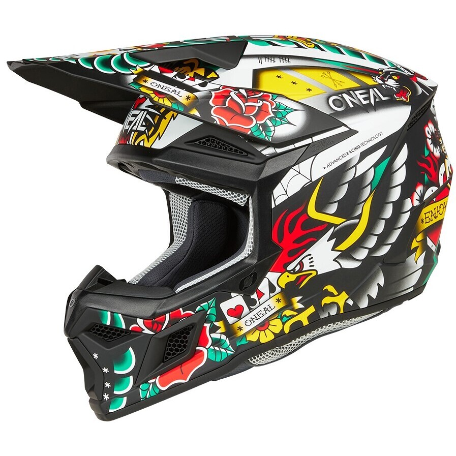 Oneal 3SRS Youth Inked Multi Kinder-Cross-Enduro-Motorradhelm