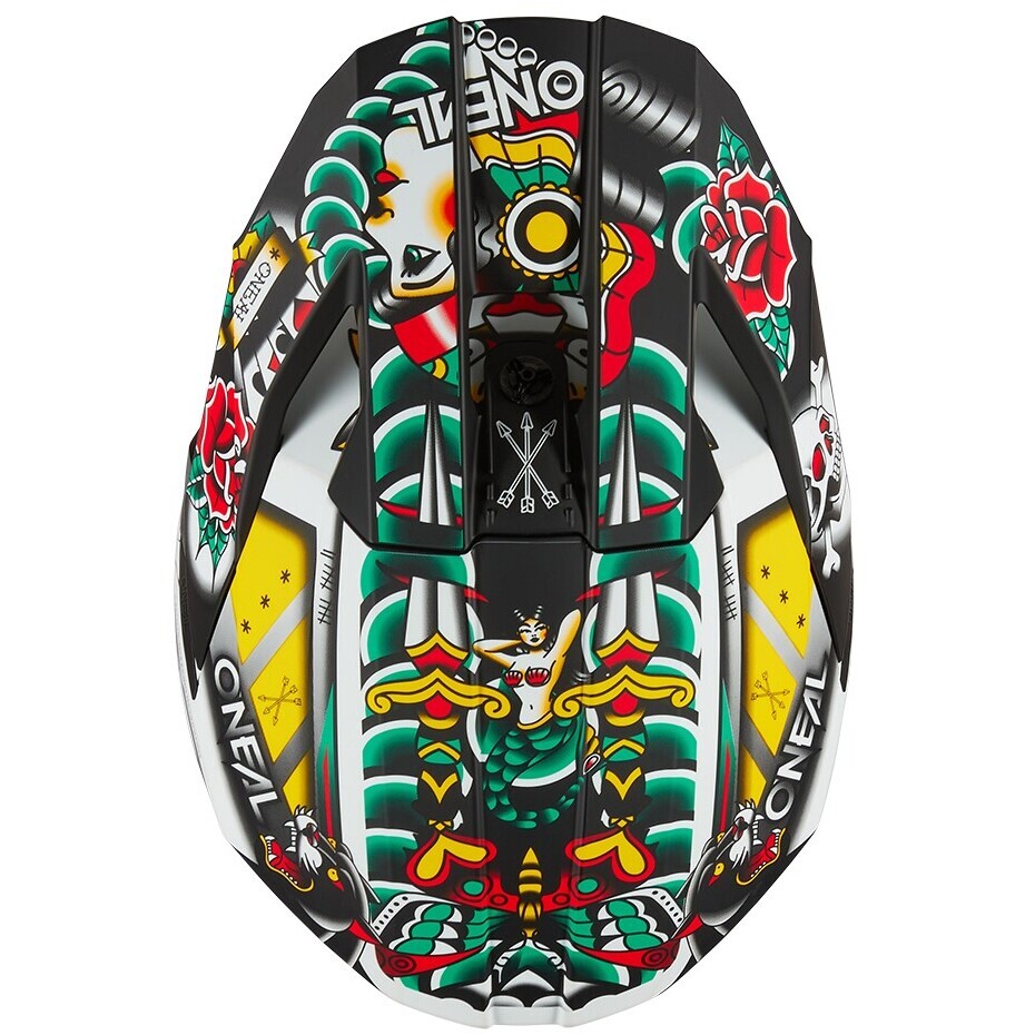 Oneal 3SRS Youth Inked Multi Kinder-Cross-Enduro-Motorradhelm