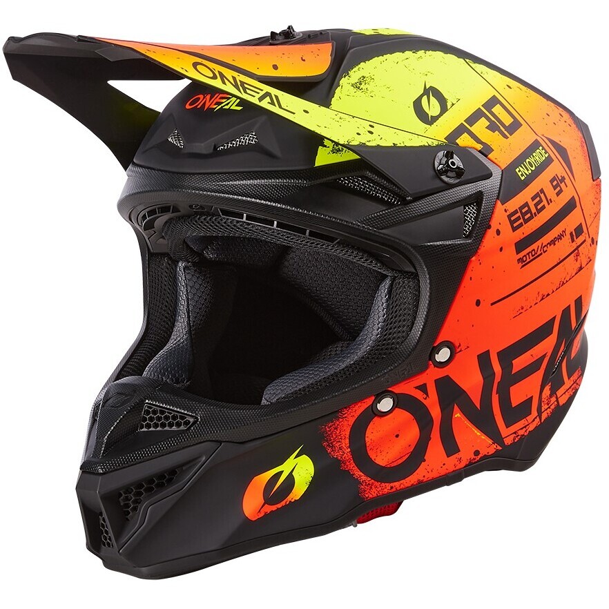Oneal 5SRS SCARZ Cross Enduro Motorcycle Helmet Black/Red/Yellow