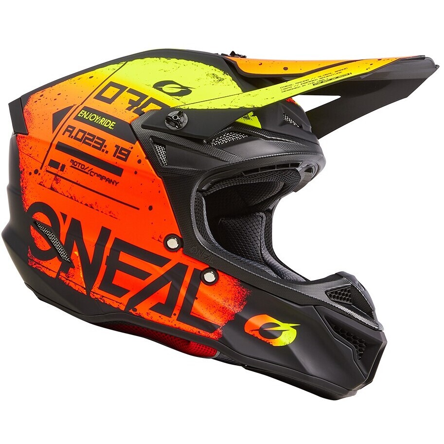 Oneal 5SRS SCARZ Cross Enduro Motorcycle Helmet Black/Red/Yellow