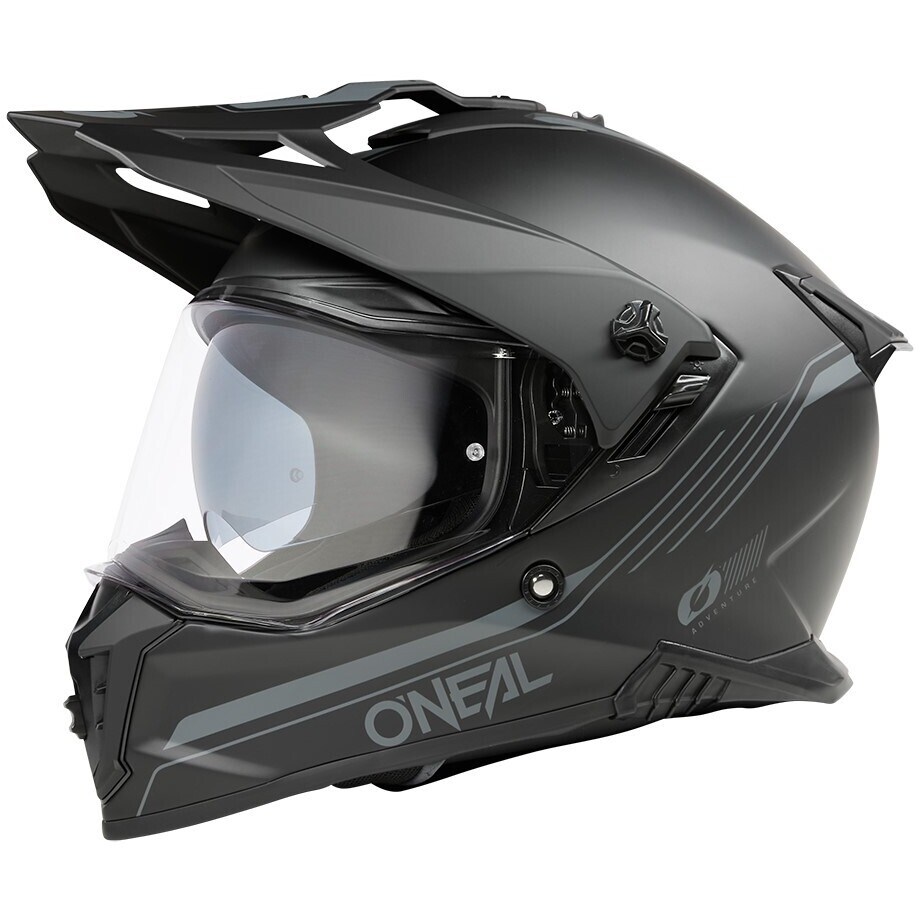 Oneal A-SRS Solid Adventure Full Face Motorcycle Helmet Matt Black