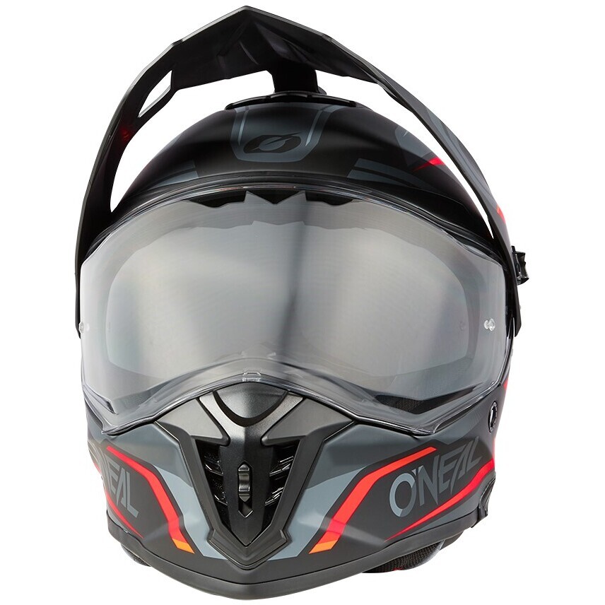 Oneal A-SRS SPIKE Adventure Full Face Motorcycle Helmet Black Grey Red