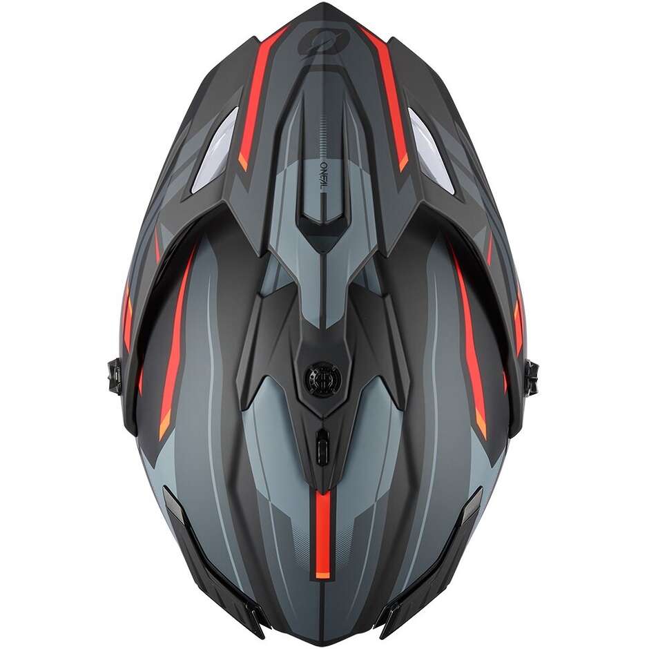 Oneal A-SRS SPIKE Adventure Full Face Motorcycle Helmet Black Grey Red