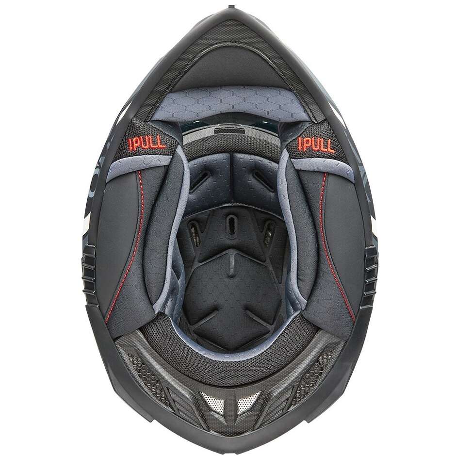 Oneal A-SRS SPIKE Adventure Integral-Motorradhelm Schwarz Grau Weiß