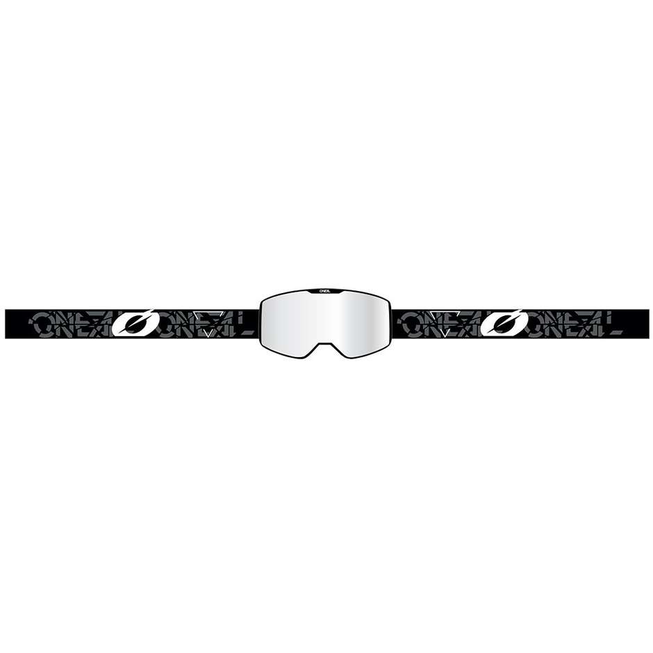 Oneal B 20 V.22 Strain Cross Enduro Motorradbrille Schwarz Weiß