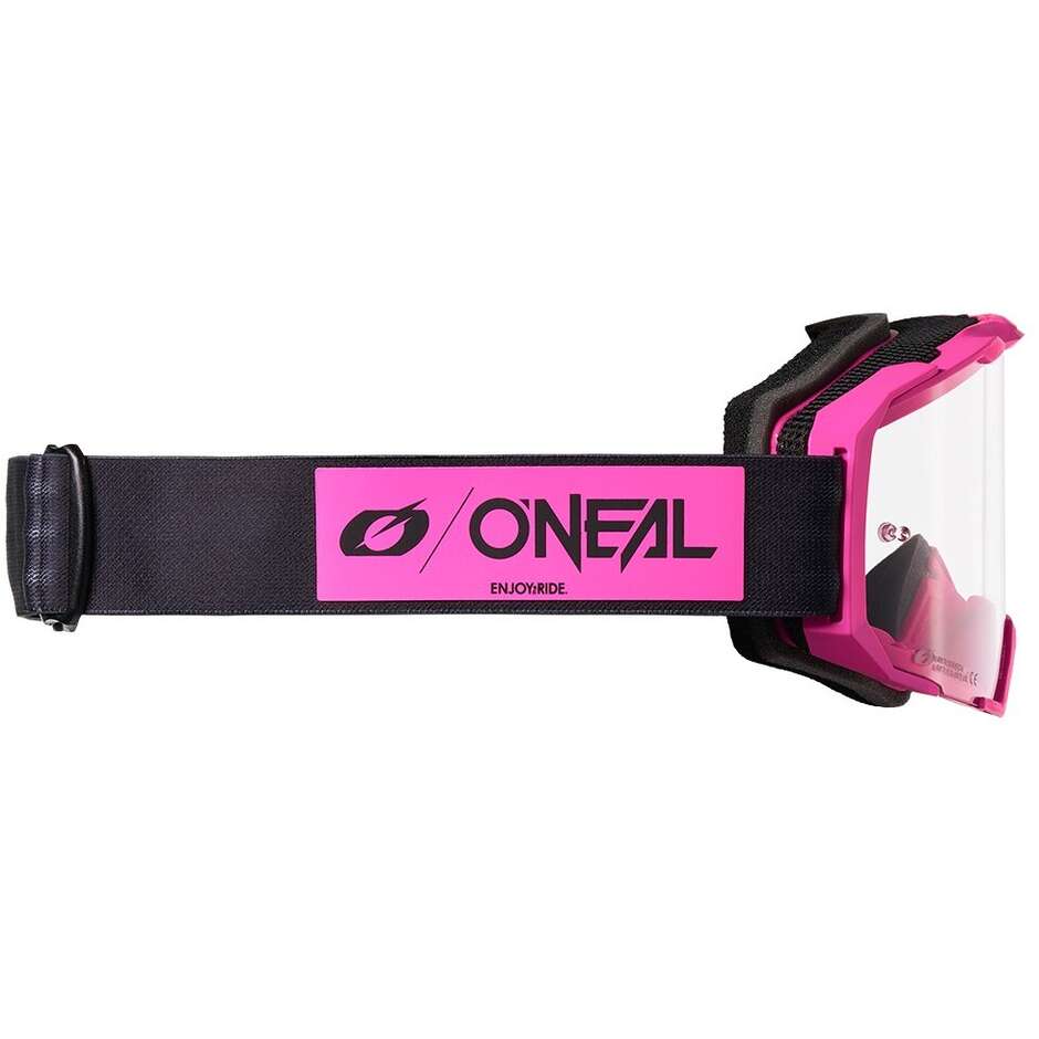 Oneal B-22 CORE Motocross-Enduro-Brille Schwarz Pink