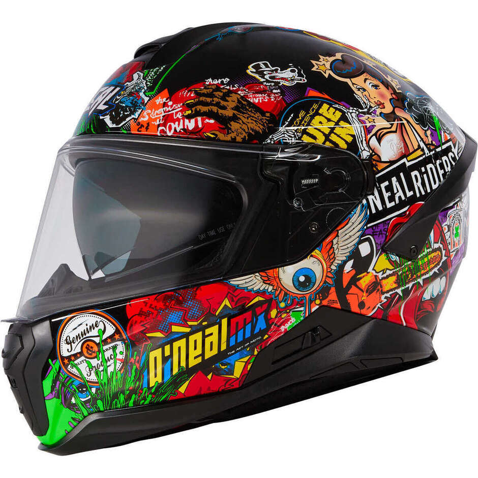 O'neal CHALLENGER CRANK Full Face Motorcycle Helmet Black/Multi