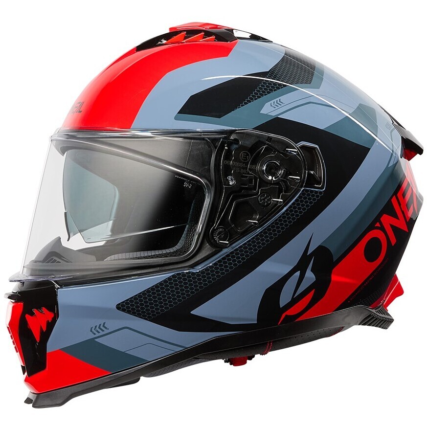 Oneal Challenger Exo Integral-Motorradhelm Schwarz Grau Rot V.25