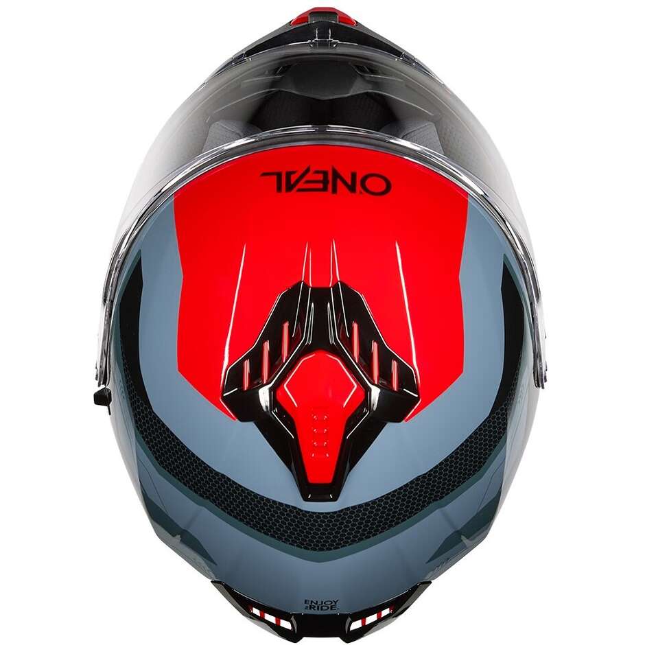 Oneal Challenger Exo Integral-Motorradhelm Schwarz Grau Rot V.25