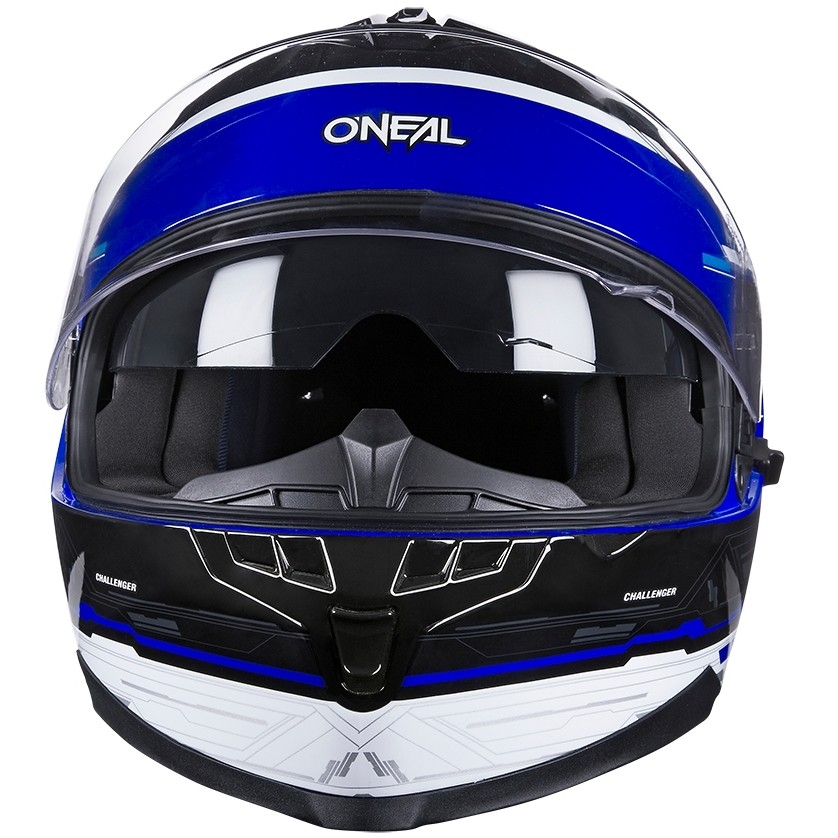 Oneal Challenger Helm Matrix Schwarz Blau Motorradhelm