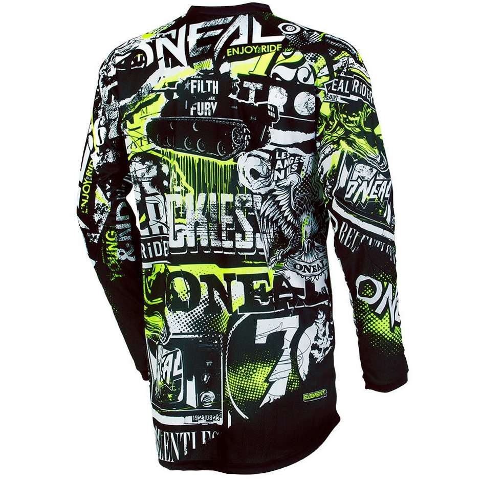 Oneal Element Attack Cross Enduro Motorcycle Jersey Black Yellow