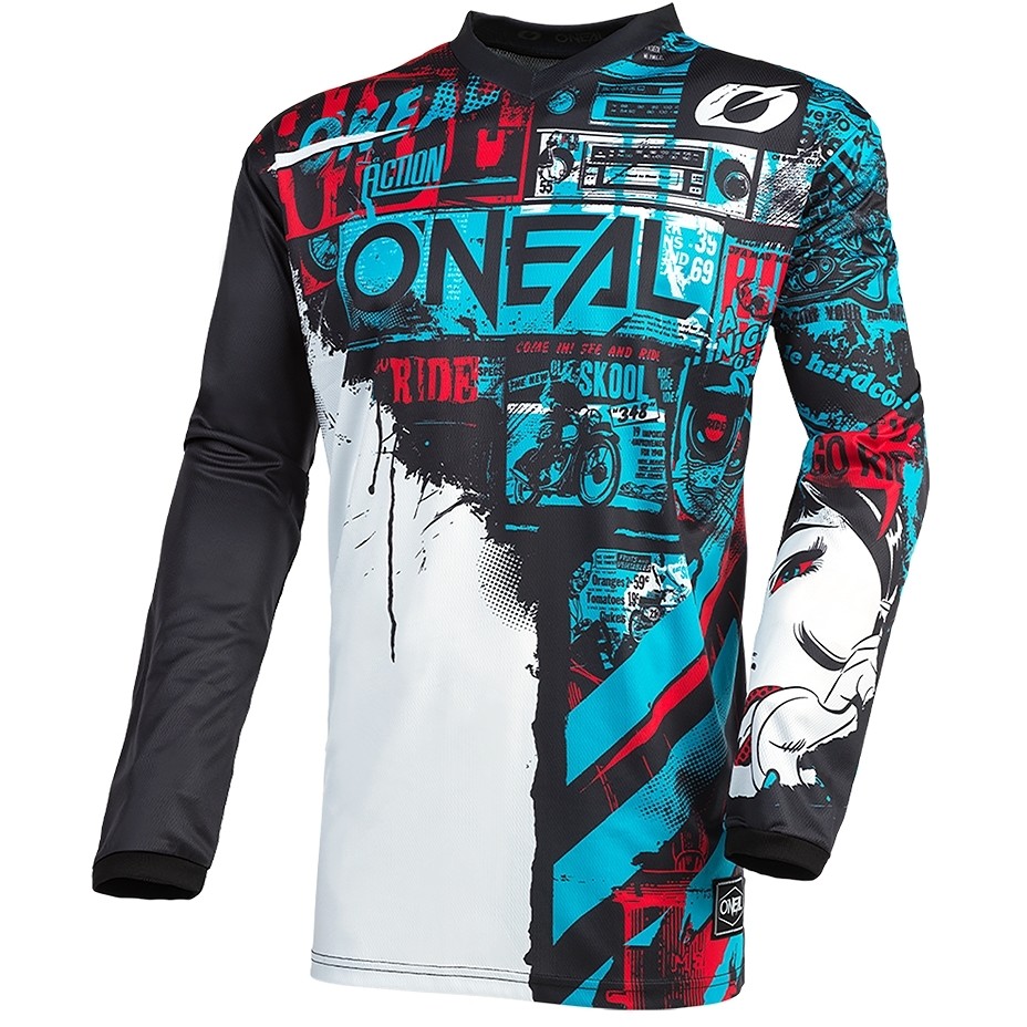 Oneal Element Jersey Ride Cross Enduro Motorcycle Black Blue