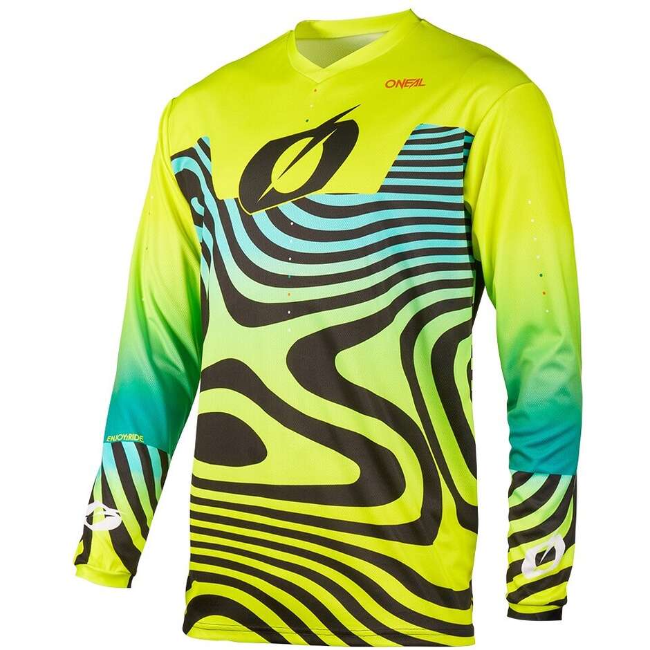 Oneal ELEMENT NOVA Kinder Gelbes Cross Enduro Moto Jersey