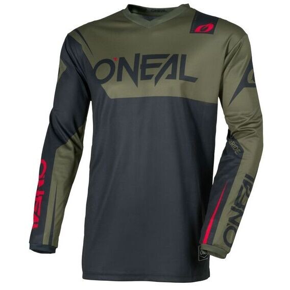 O'NEAL ELEMENT RACEWEAR Motocross Enduro Jersey Black Olive Green For