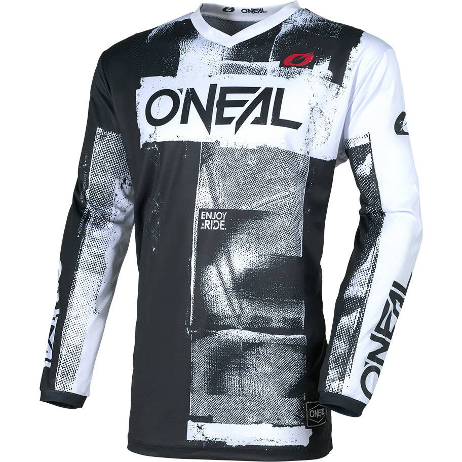 O'NEAL ELEMENT ROLLER Motocross Enduro Jersey Black White