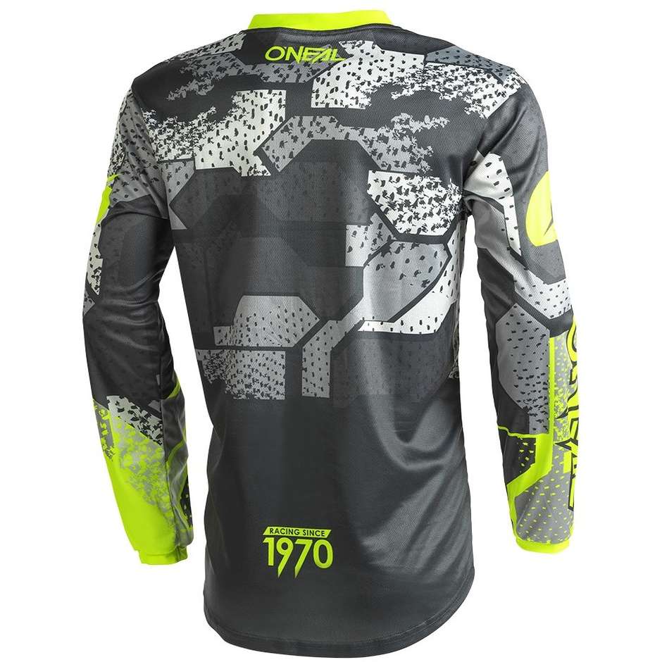 Oneal Element V.22 Camo Cross Enduro Motorcycle Jersey Black Yellow