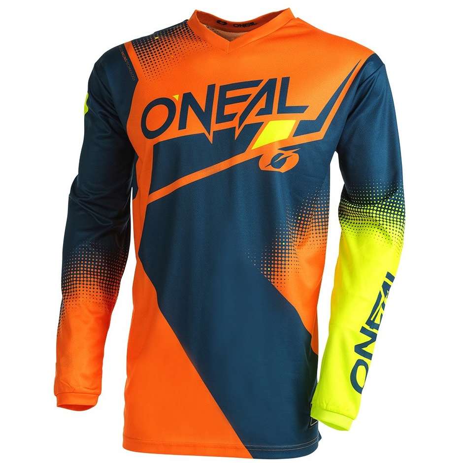 Oneal Element V.22 Racewear Cross Enduro Motorradtrikot Blau Orange Schwarz