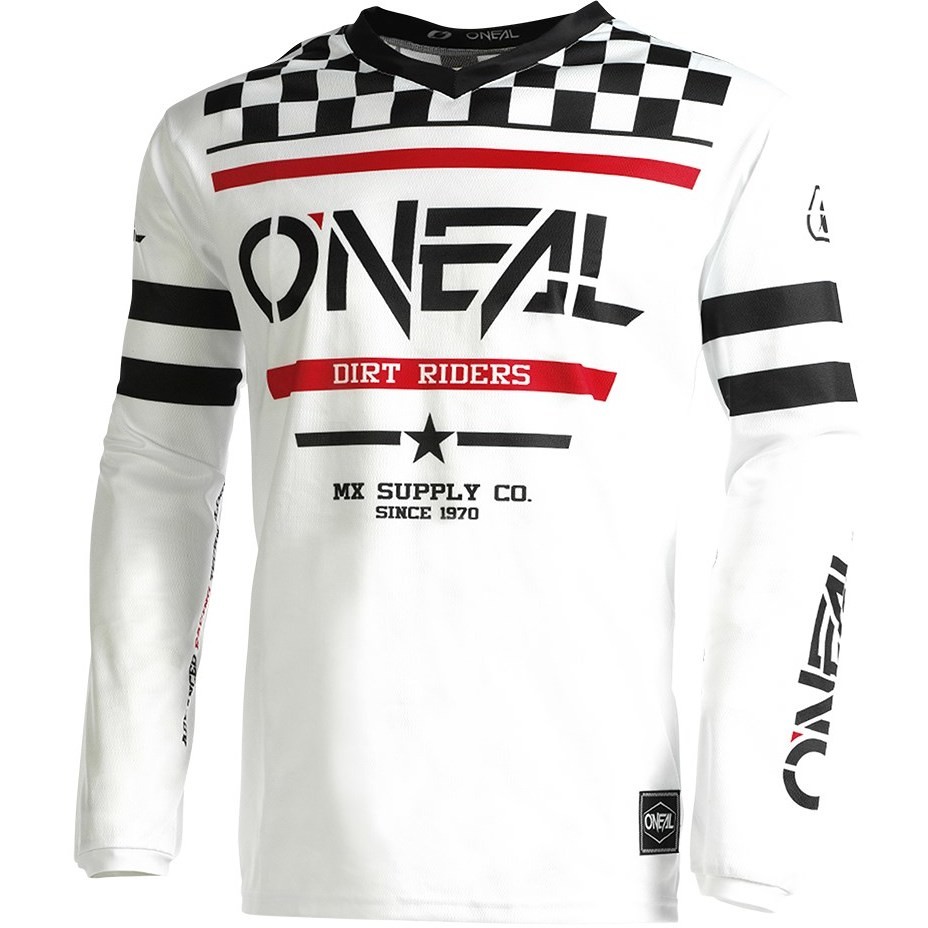 Oneal Element V.22 Squadron Cross Enduro Motorcycle Jersey White Black