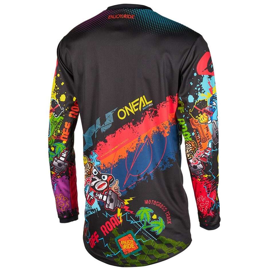 Oneal ELEMENT VIBRANT Kids' Cross Enduro Jersey, Multicolor