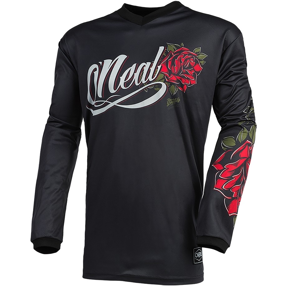 Oneal Element Womenâ´S Jersey Roses Cross Enduro Motorcycle Jersey Black Red