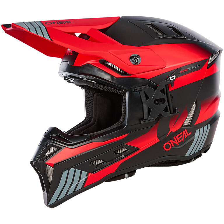 Oneal Ex-srs Hitch Motocross Helmet, black-grey-red, Size XL