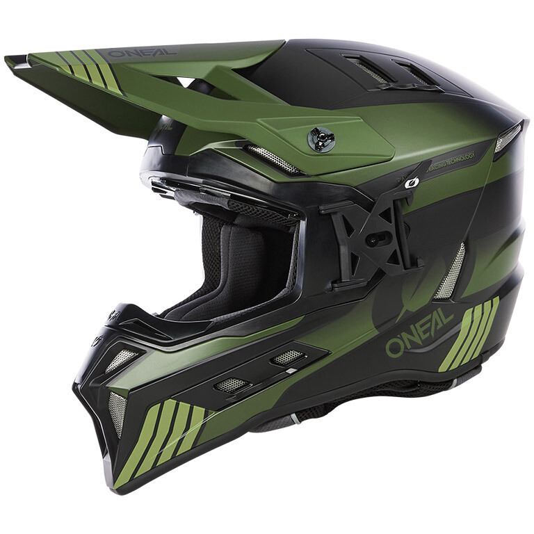 Oneal EX-SRS HITCH Cross Enduro Motorradhelm Schwarz Olivgrün Online ...