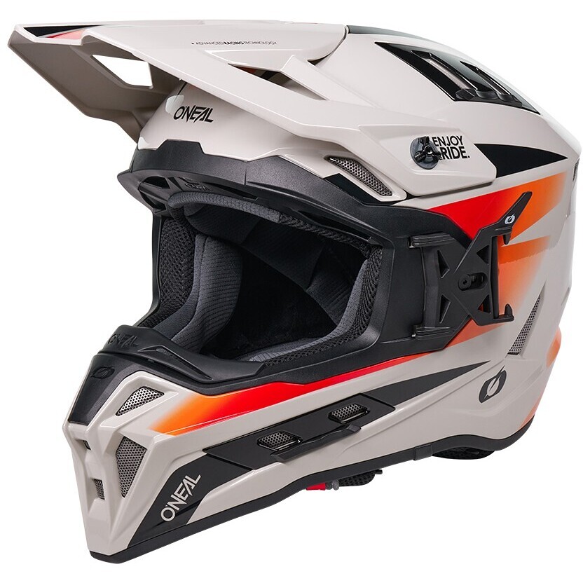 Oneal EX-SRS MAGMA Cross Enduro Motorcycle Helmet Grey Orange