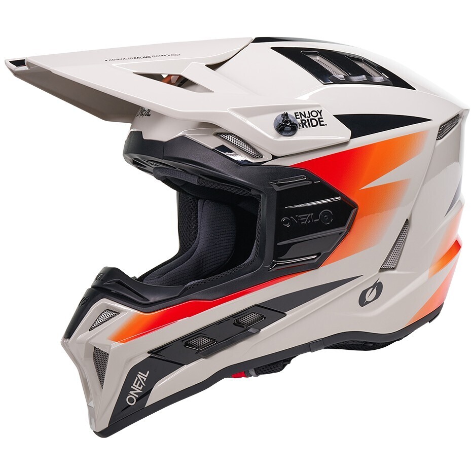 Oneal EX-SRS MAGMA Cross Enduro Motorcycle Helmet Grey Orange