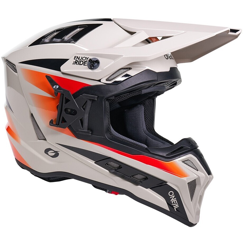 Oneal EX-SRS MAGMA Cross Enduro Motorcycle Helmet Grey Orange