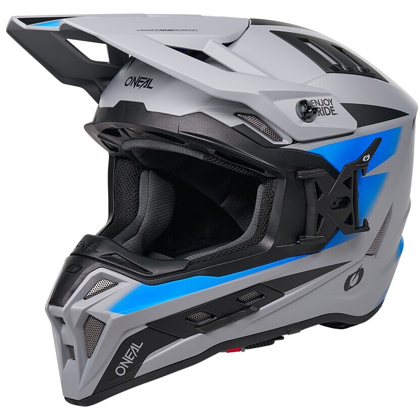 Oneal EX-SRS MAGMA Gray Blue Cross Enduro Motorcycle Helmet