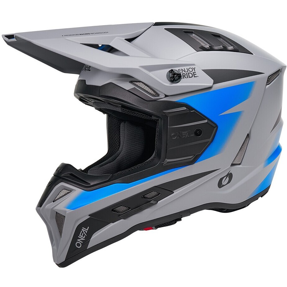 Oneal EX-SRS MAGMA Gray Blue Cross Enduro Motorcycle Helmet