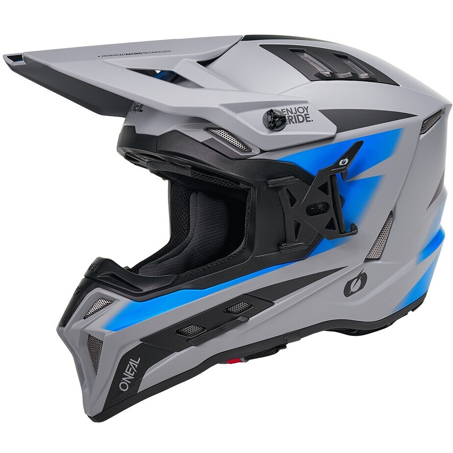 Oneal EX-SRS MAGMA Gray Blue Cross Enduro Motorcycle Helmet