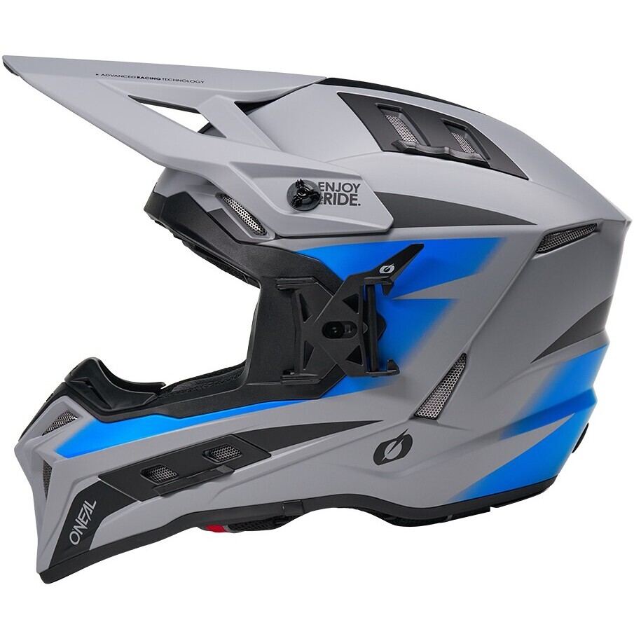 Oneal EX-SRS MAGMA Gray Blue Cross Enduro Motorcycle Helmet