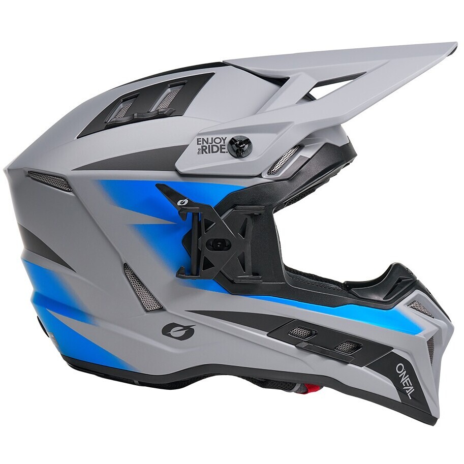 Oneal EX-SRS MAGMA Gray Blue Cross Enduro Motorcycle Helmet
