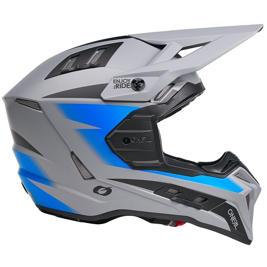 Oneal EX-SRS MAGMA Gray Blue Cross Enduro Motorcycle Helmet