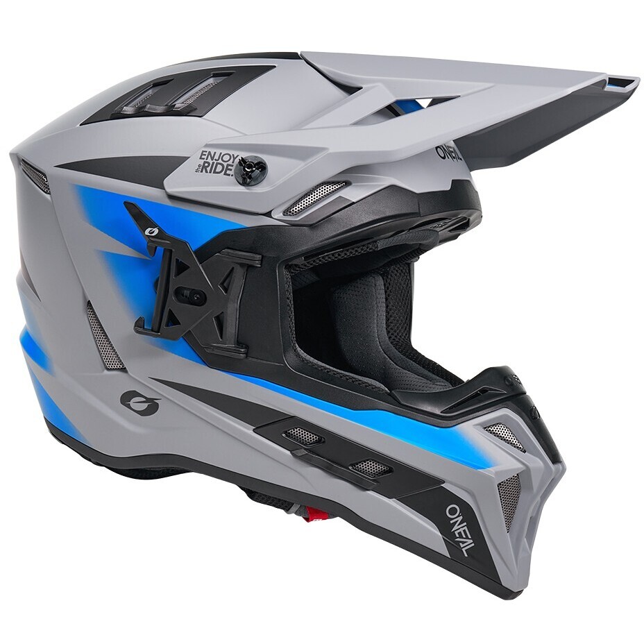 Oneal EX-SRS MAGMA Gray Blue Cross Enduro Motorcycle Helmet