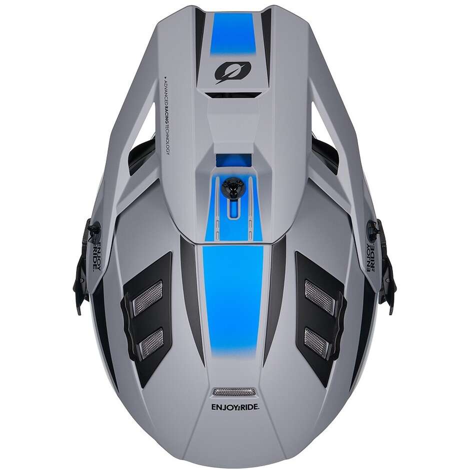 Oneal EX-SRS MAGMA Gray Blue Cross Enduro Motorcycle Helmet