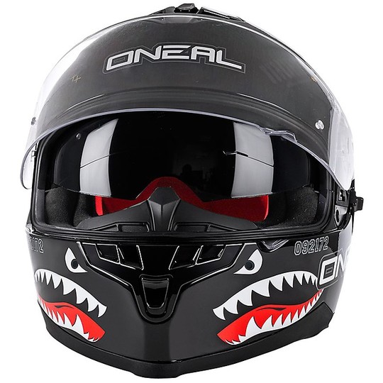 O'neal Integral Motorcycle Helmet Challenger Double Wingman Visor Black