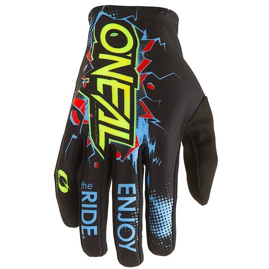 Oneal Matrix Villain Black Cross Enduro Motorcycle Gloves