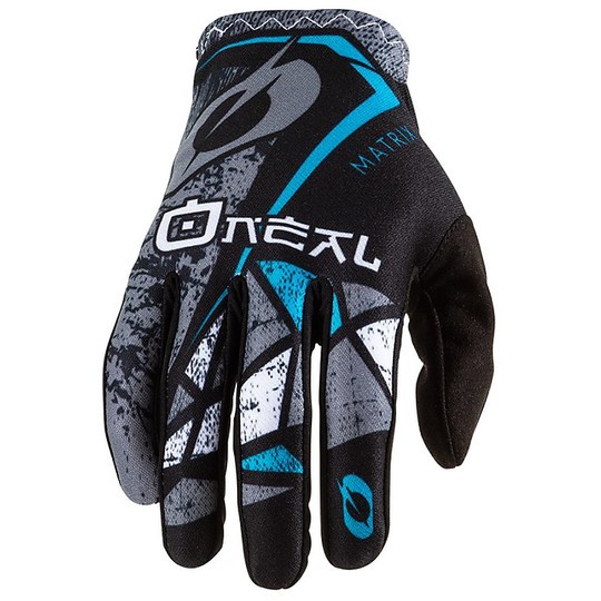 Oneal Matrix Zen Gloves Blue Azure Black Enduro