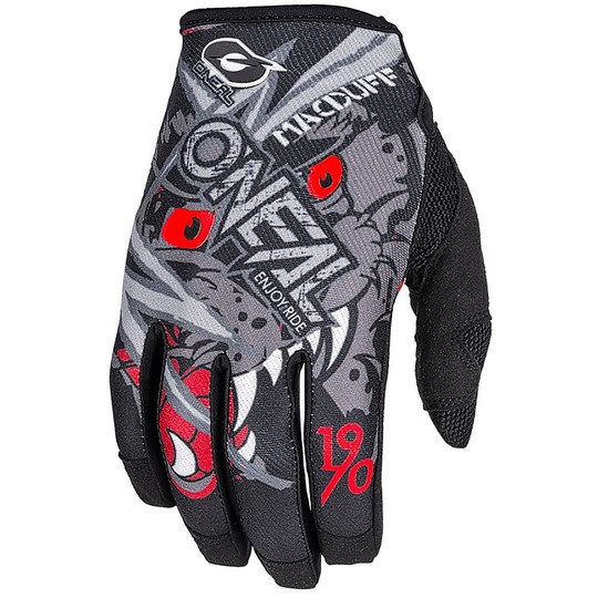Oneal Mayhem Macduff Signature Black Red Enduro Motorcycle Gloves