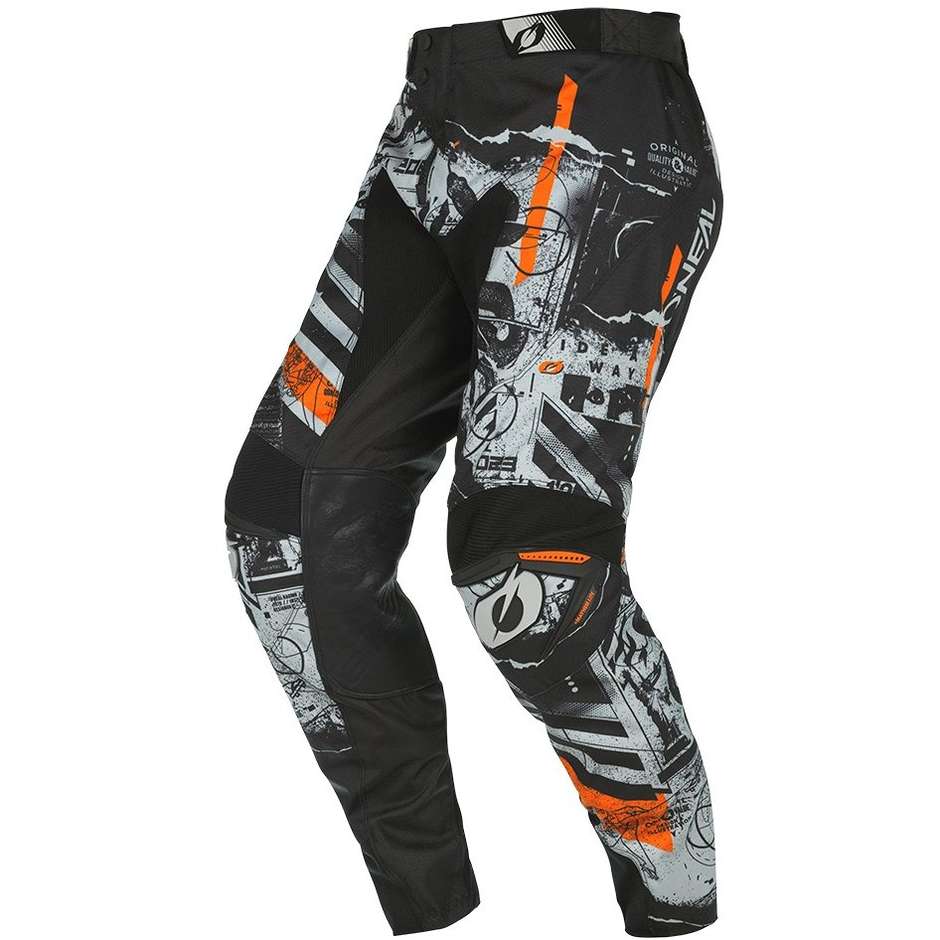 Oneal Mayhem Pants Moto Cross Enduro Pants V.22 Scarz Black Gray Orange