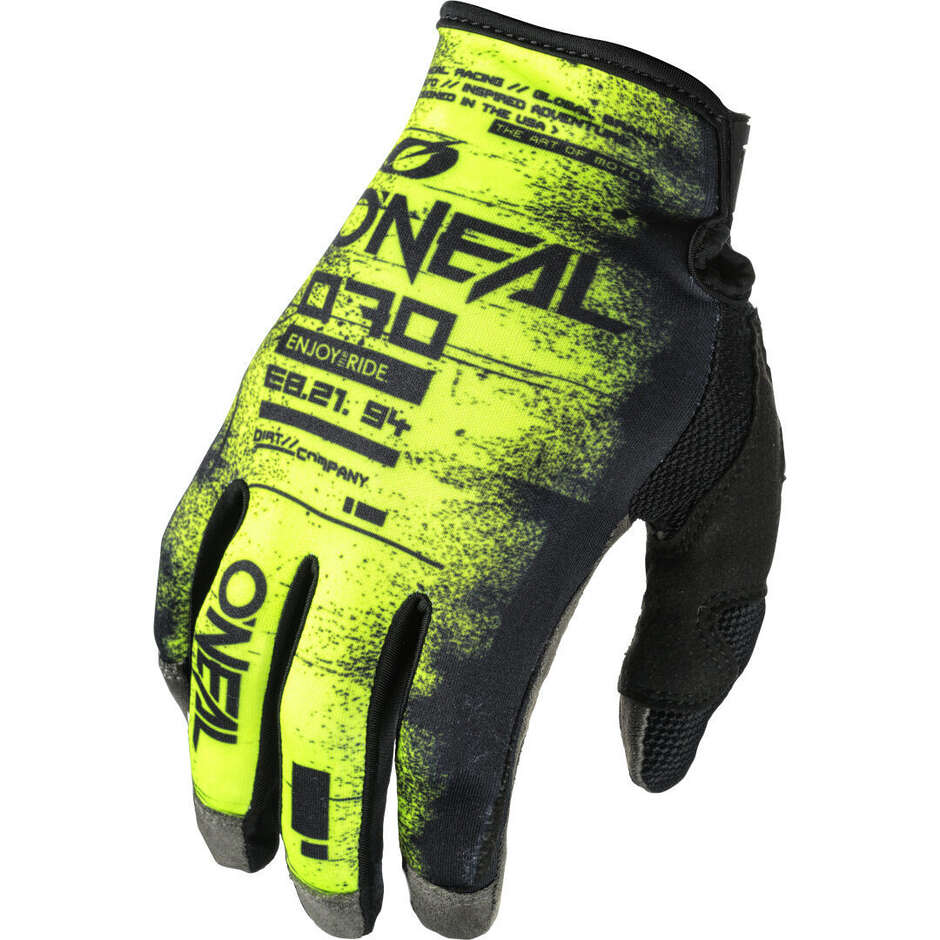 O'neal MAYHEM SCARZ Cross Enduro Motorcycle Gloves Black/Neon Yellow