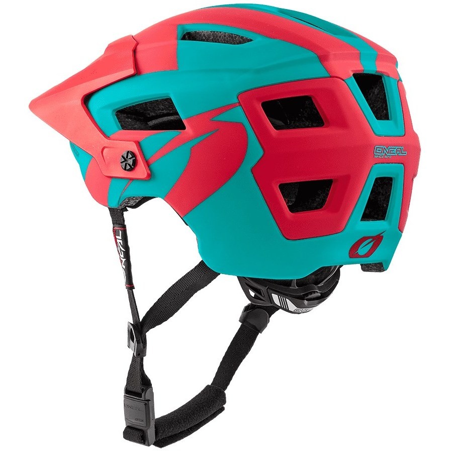 Oneal MTB eBike Defender Sliver Bicycle Helmet Red Blue