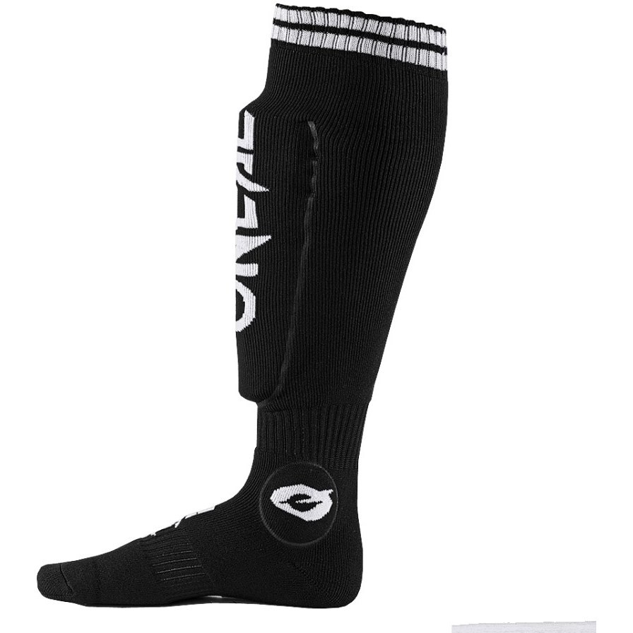 Oneal MTB Ebike Long Socks With Shin and Ankle Protectors Black