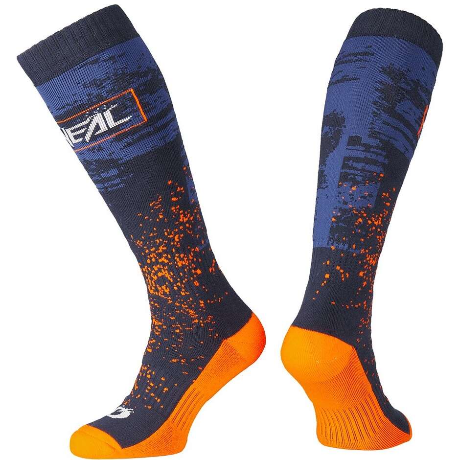Oneal PRO MX PAINT Motocross Enduro Socks Blue Orange