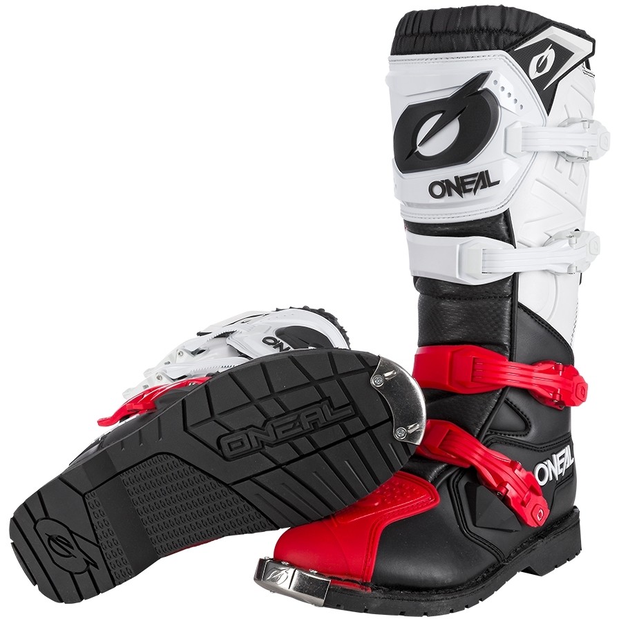 O'Neal RIDER PRO Cross Enduro Motorcycle Boots Black White Red