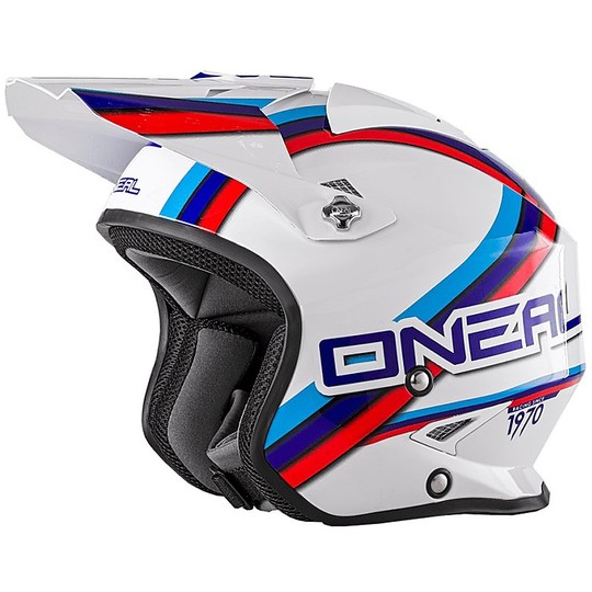 Oneal Slat Circuit Trial Helm Blau Weiß